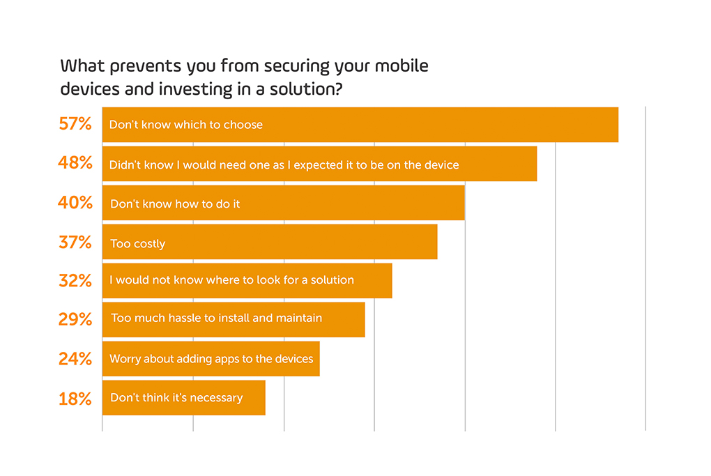 What prevents you from securing your mobile devices and investing in a solution?