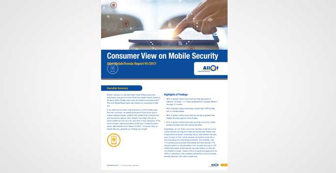 Consumer View on Mobile Security