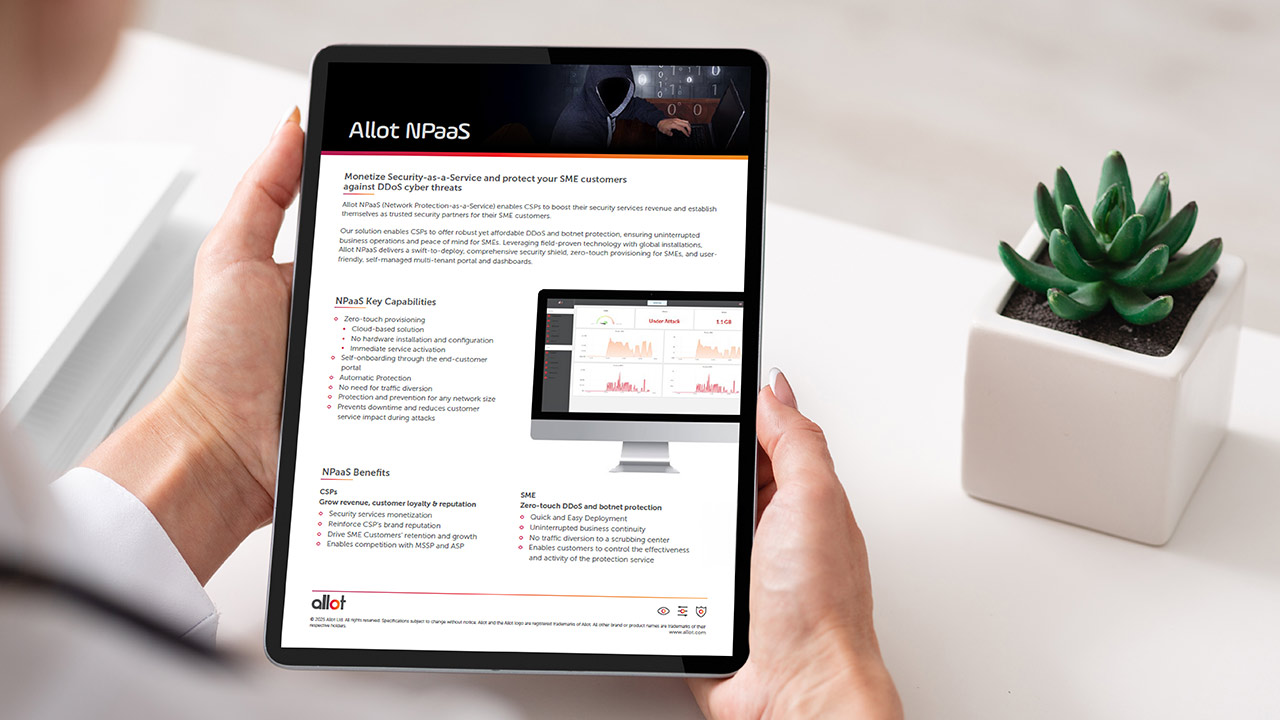 Allot NPaaS – Monetize Security-as-a-Service